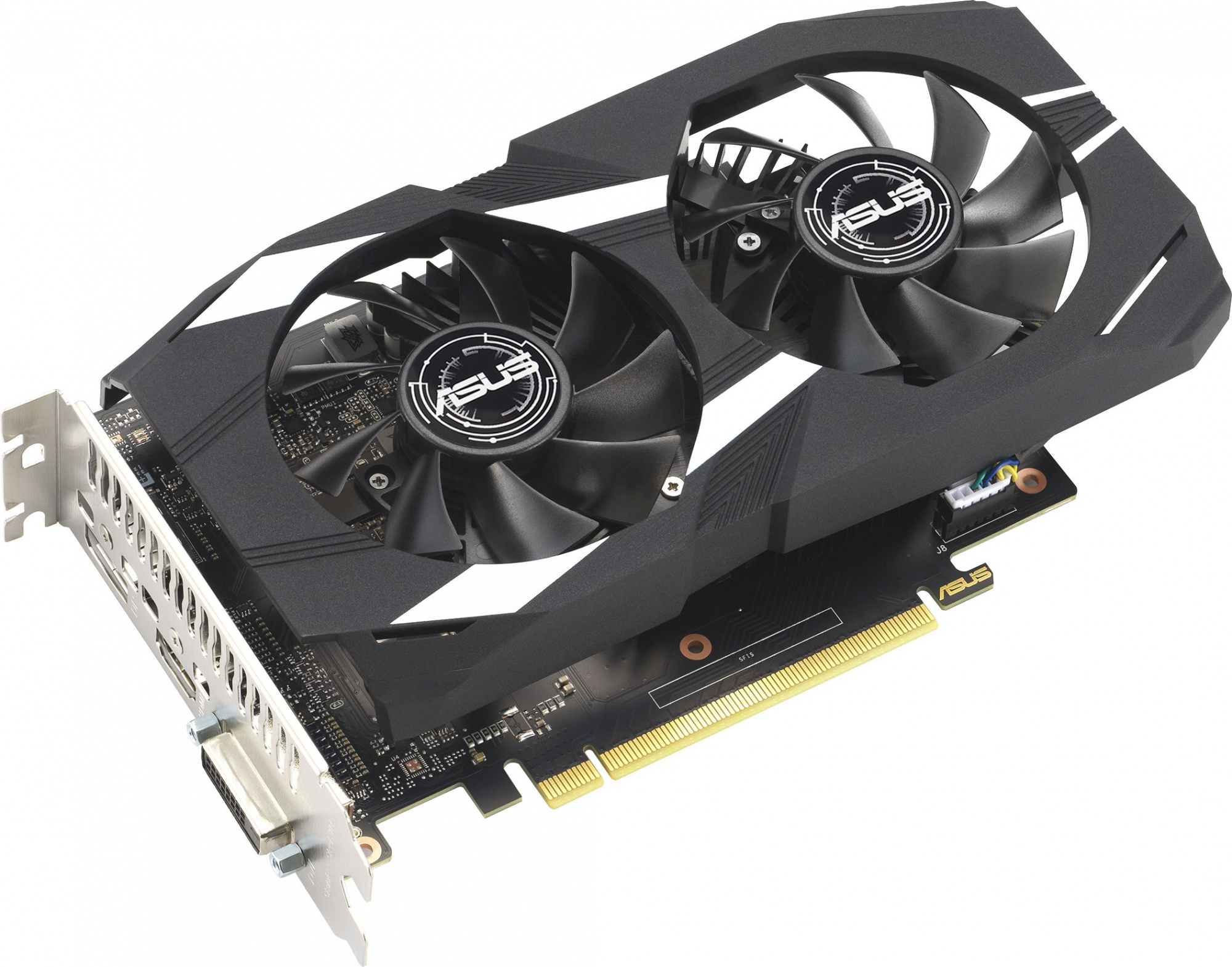 Видеокарта Asus PCI-E DUAL-GTX1630-O4G NVIDIA GeForce GTX 1630 4096Mb 64 GDDR6 1800/8002 DVIx1 HDMIx1 DPx1 HDCP Ret