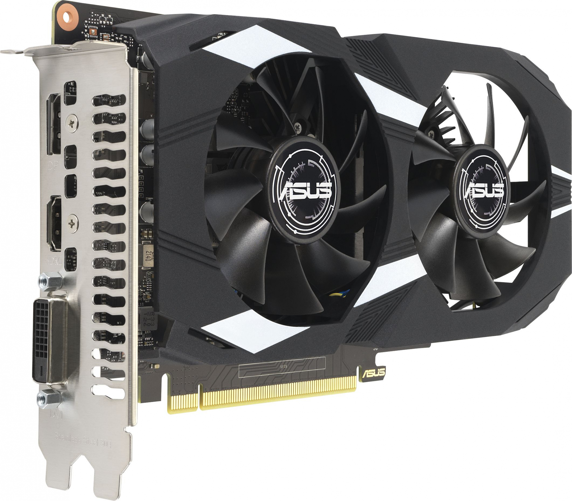 Видеокарта Asus PCI-E DUAL-GTX1630-O4G NVIDIA GeForce GTX 1630 4096Mb 64 GDDR6 1800/8002 DVIx1 HDMIx1 DPx1 HDCP Ret