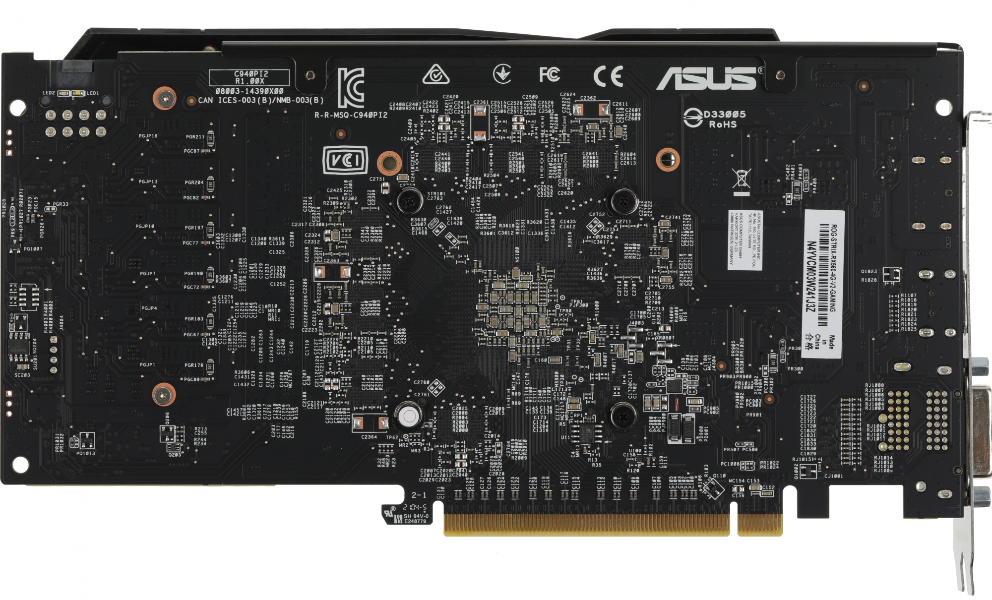 Asus PCI-E ROG-STRIX-RX560-4G-V2-GAMING AMD Radeon RX 560 4096Mb 128 GDDR5 1199/6000 DVIx1 HDMIx1 DPx1 HDCP Ret