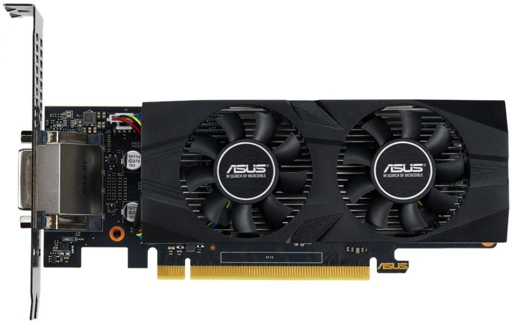 Видеокарта Asus PCI-E GTX1650-4G-LP-BRK NVIDIA GeForce GTX 1650 4096Mb 128 GDDR5 1485/8002 DVIx1 HDMIx1 DPx1 HDCP Ret