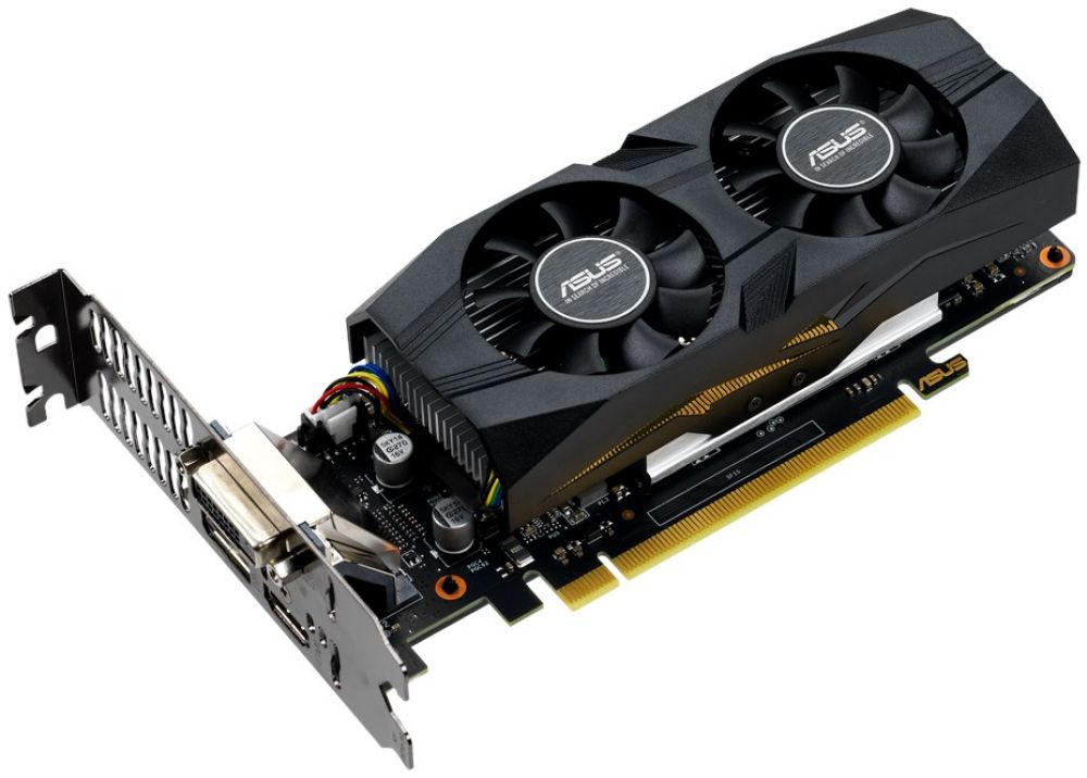 Видеокарта Asus PCI-E GTX1650-4G-LP-BRK NVIDIA GeForce GTX 1650 4096Mb 128 GDDR5 1485/8002 DVIx1 HDMIx1 DPx1 HDCP Ret