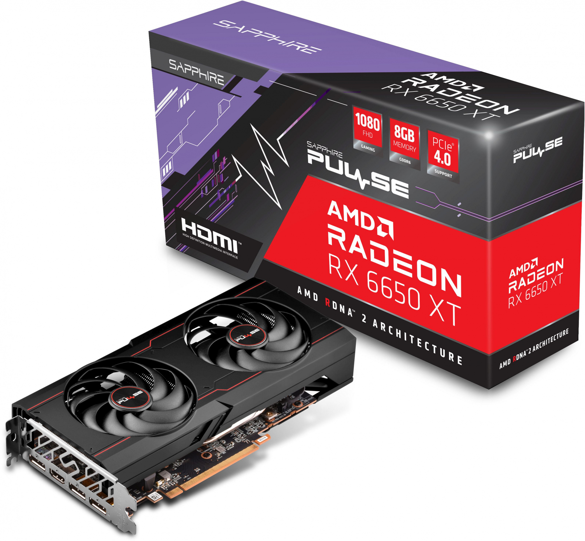 Видеокарта Sapphire PCI-E 4.0 11319-03-20G PULSE RX 6650 XT GAMING OC AMD Radeon RX 6650XT 8192Mb 128 GDDR6 2410/17500 HDMIx1 DPx3 HDCP Ret