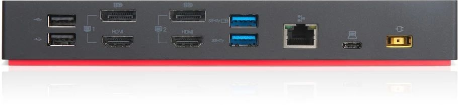 Lenovo [40AF0135CN] ThinkPad Hybrid USB-C With USB-A Dock (1xEthernet,2x DP,2x HDMI,1xUSB-C( Data,5V/3A power),3xUSB3.1G2(10Gbps,1always-on),2xUSB2.0,1x3.5mmStereo/MicCP,Monitors:2,IP135W/OP95W)