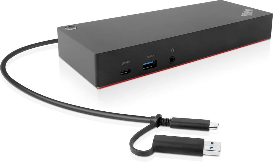 Lenovo [40AF0135CN] ThinkPad Hybrid USB-C With USB-A Dock (1xEthernet,2x DP,2x HDMI,1xUSB-C( Data,5V/3A power),3xUSB3.1G2(10Gbps,1always-on),2xUSB2.0,1x3.5mmStereo/MicCP,Monitors:2,IP135W/OP95W)