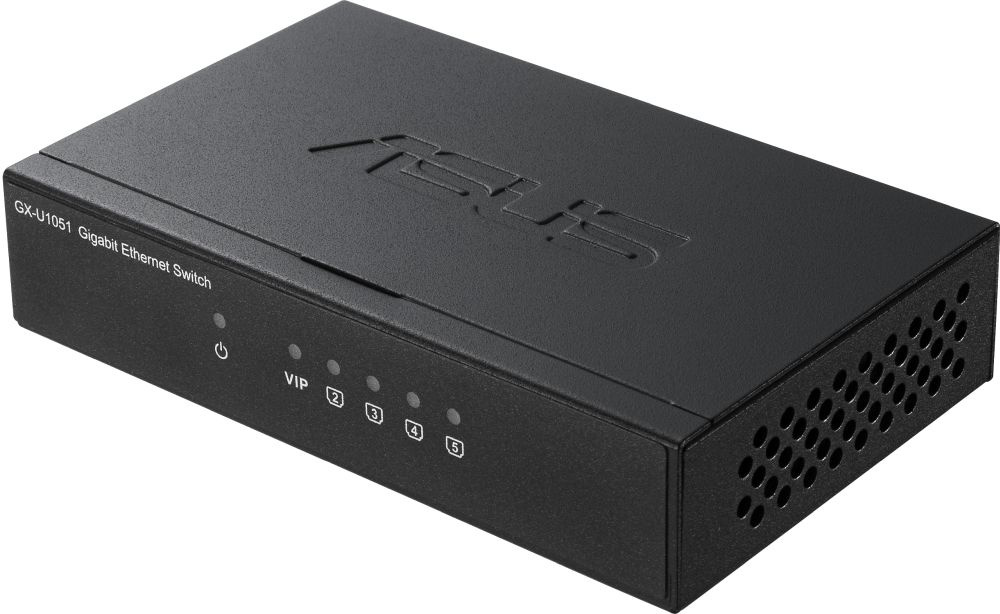 ASUS GX-U1051 PLUG-N-PLAY COMPACT SIZE SWITCH WITH VIP PORT ASUS GX-U1051 PLUG-N-PLAY COMPACT SIZE SWITCH WITH VIP PORT