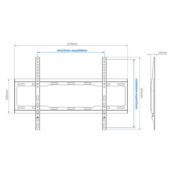Arm Media STEEL-1 черный 32"-90" макс.60кг настенный наклон