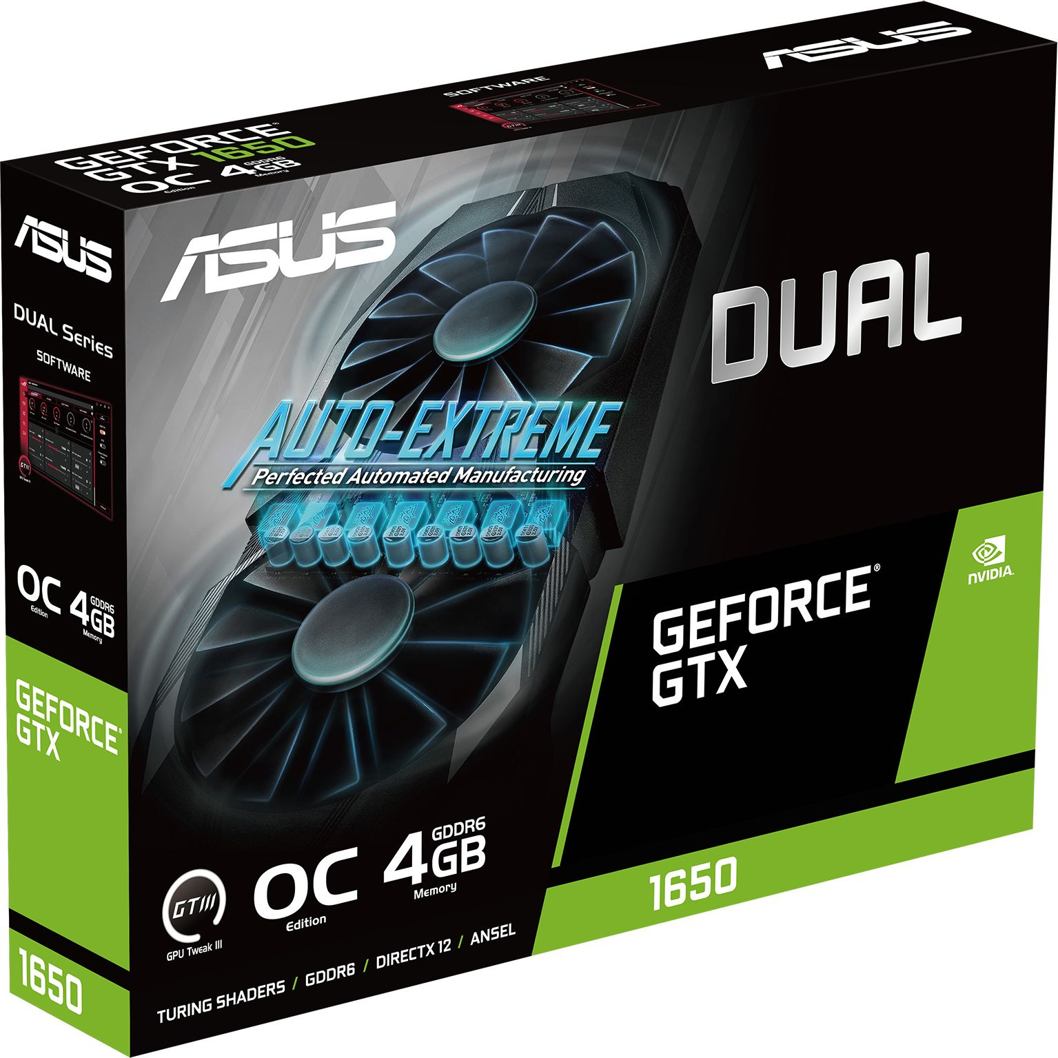 Видеокарта ASUS DUAL-GTX1650-O4GD6-P-EVO