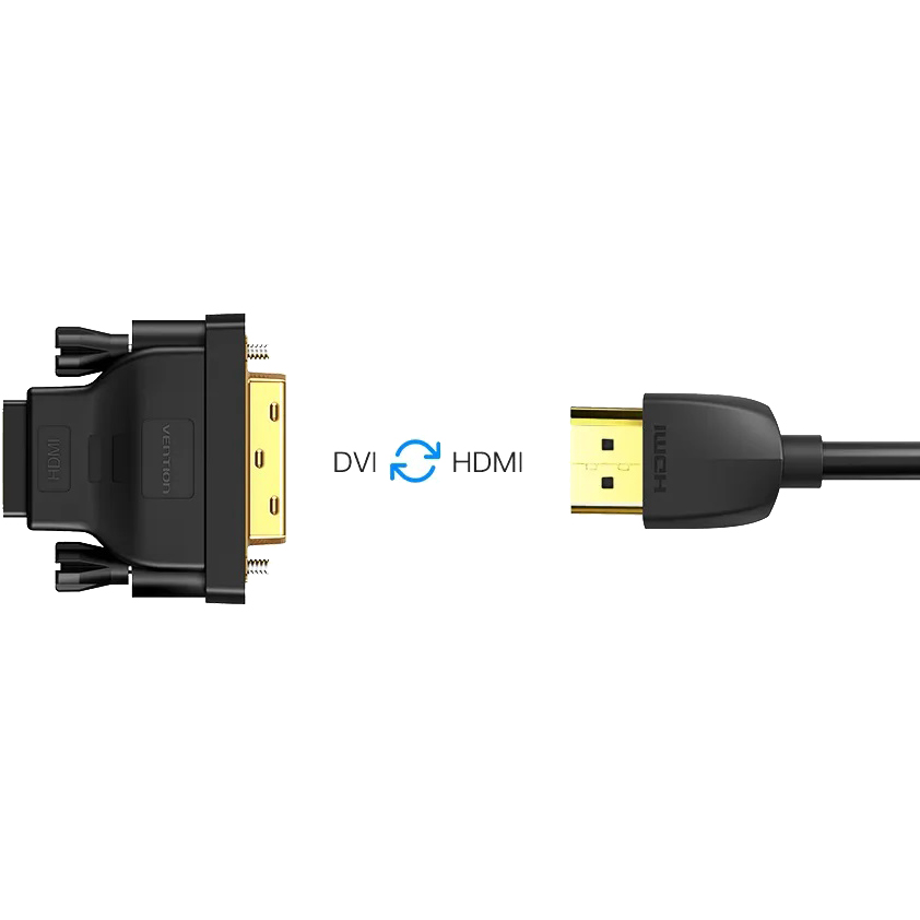 Адаптер-переходник Vention DVI 24+1M/HDMI 19F (ECDB0)