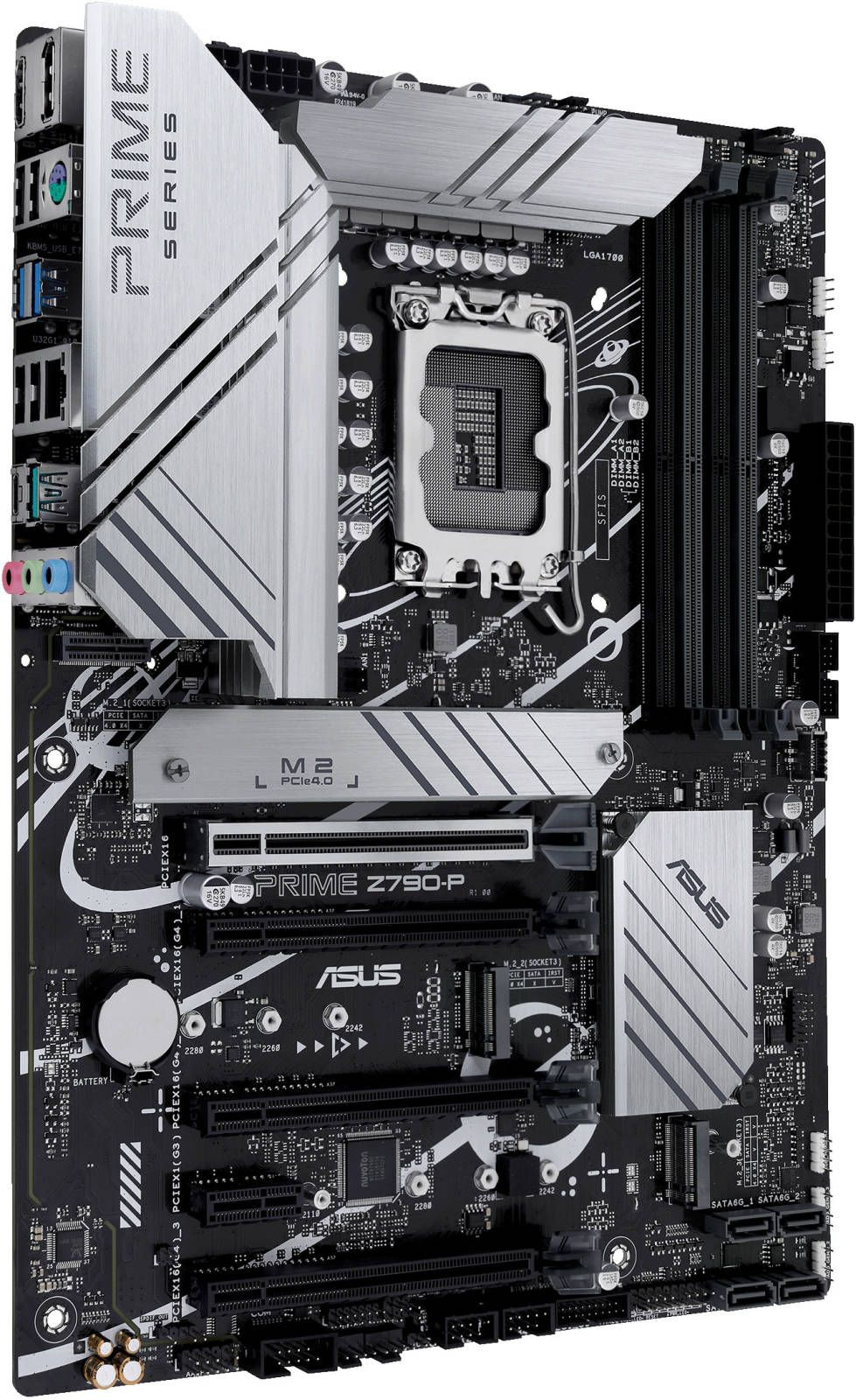 ASUS PRIME Z790-P (Socket 1700, ATX, 4xDDR5(192GB), DP/HDMI, 1xPCIe 5.0x16/3xPCIe 4.0x16/1xPCIe 3.0, 1xLAN (2.5GbE), 4xSATA 6Gb/s, 3xM.2, 1xM.2 E key, 1xType-C, 3xUSB 3.2, 4xUSB 2.0, 1xPS/2)