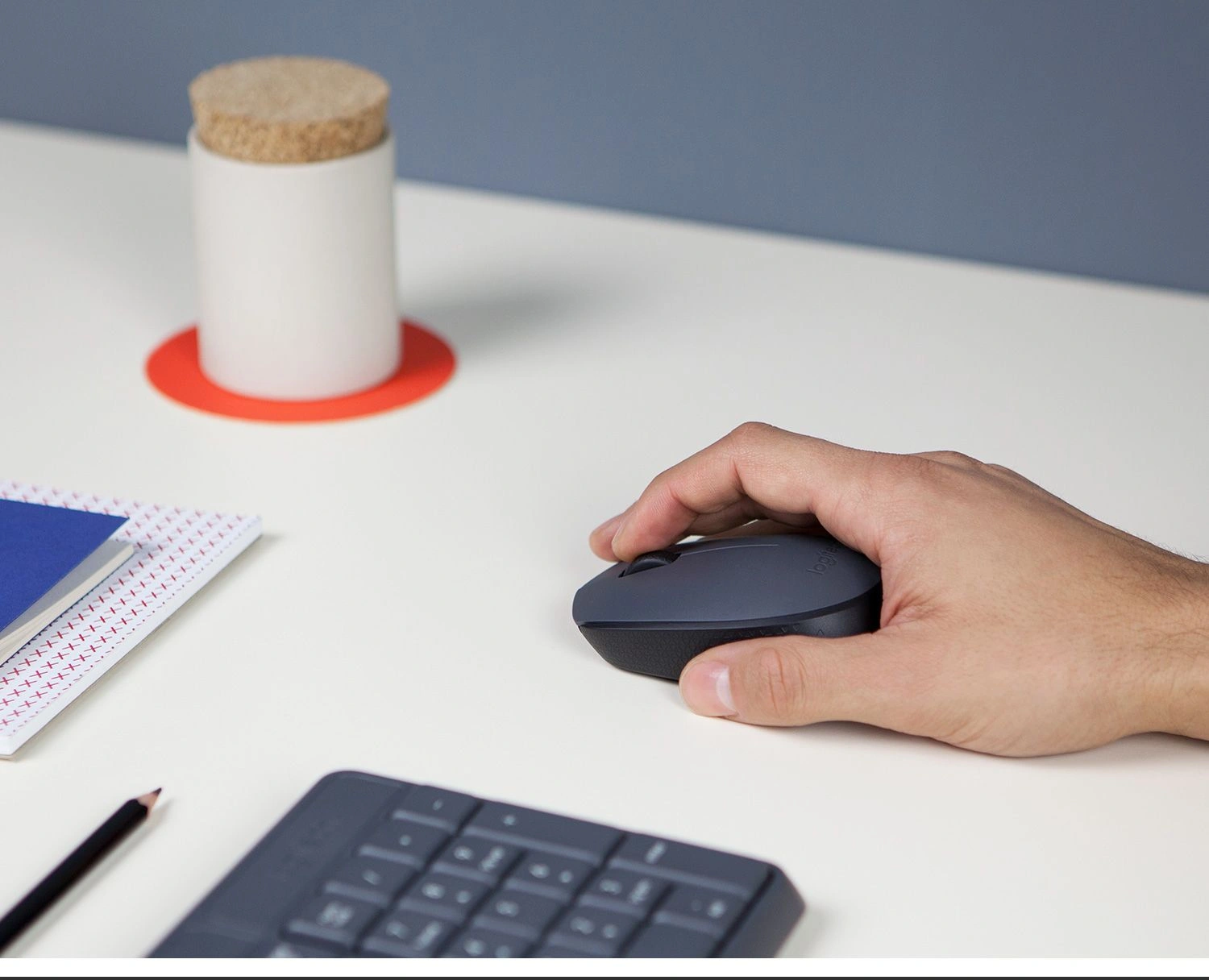 910-004646 Logitech Wireless Мышь беспроводная M170, Grey