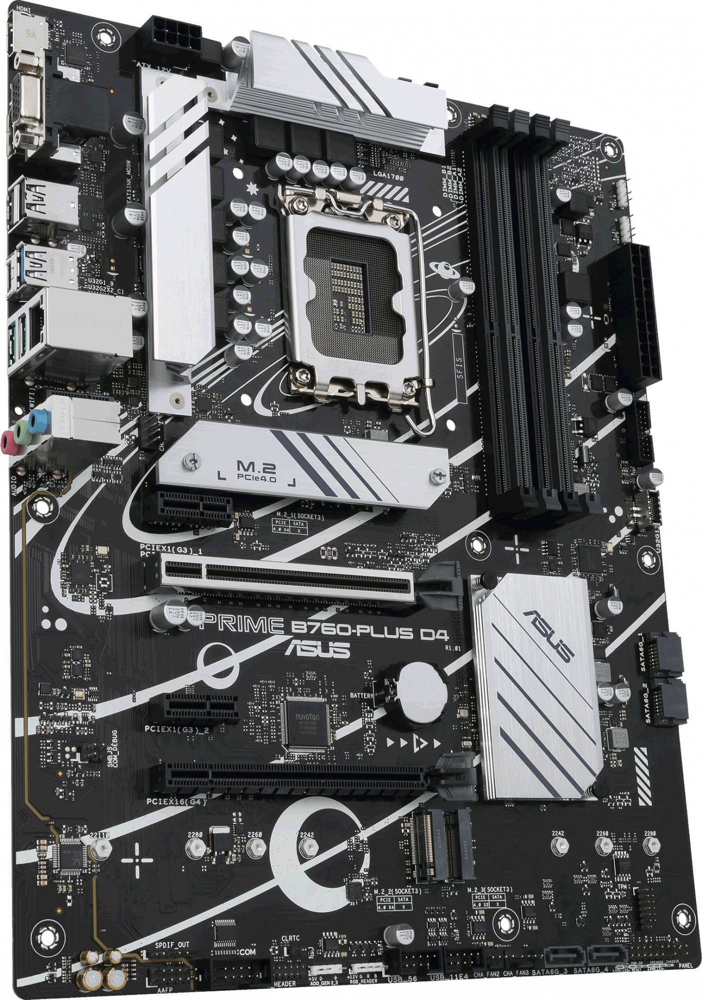 ASUS PRIME B760-PLUS D4 (Socket 1700, ATX, 4xDDR4(128GB),VGA/DP/HDMI, 1xPCIe 5.0x16/1xPCIe 4.0x16/2xPCIe 3.0, 1xLAN (2.5GbE), 4xSATA 6Gb/s, 3xM.2, 1xM.2 E key, 1xType-C, 3xUSB 3.2, 2xUSB 2.0) ASUS PRIME B760-PLUS D4 (Socket 1700, ATX, 4xDDR4(128GB),VGA/DP/HDMI, 1xPCIe 5.0x16/1xPCIe 4.0x16/2xPCIe 3.0, 1xLAN (2.5GbE), 4xSATA 6Gb/s, 3xM.2, 1xM.2 E key, 1xType-C, 3xUSB 3.2, 2xUSB 2.0)