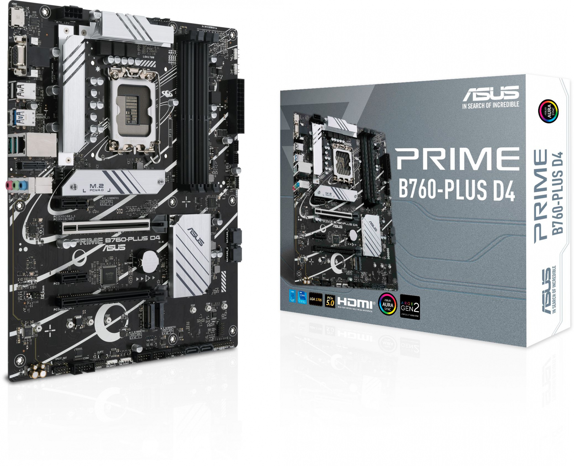 ASUS PRIME B760-PLUS D4 (Socket 1700, ATX, 4xDDR4(128GB),VGA/DP/HDMI, 1xPCIe 5.0x16/1xPCIe 4.0x16/2xPCIe 3.0, 1xLAN (2.5GbE), 4xSATA 6Gb/s, 3xM.2, 1xM.2 E key, 1xType-C, 3xUSB 3.2, 2xUSB 2.0) ASUS PRIME B760-PLUS D4 (Socket 1700, ATX, 4xDDR4(128GB),VGA/DP/HDMI, 1xPCIe 5.0x16/1xPCIe 4.0x16/2xPCIe 3.0, 1xLAN (2.5GbE), 4xSATA 6Gb/s, 3xM.2, 1xM.2 E key, 1xType-C, 3xUSB 3.2, 2xUSB 2.0)
