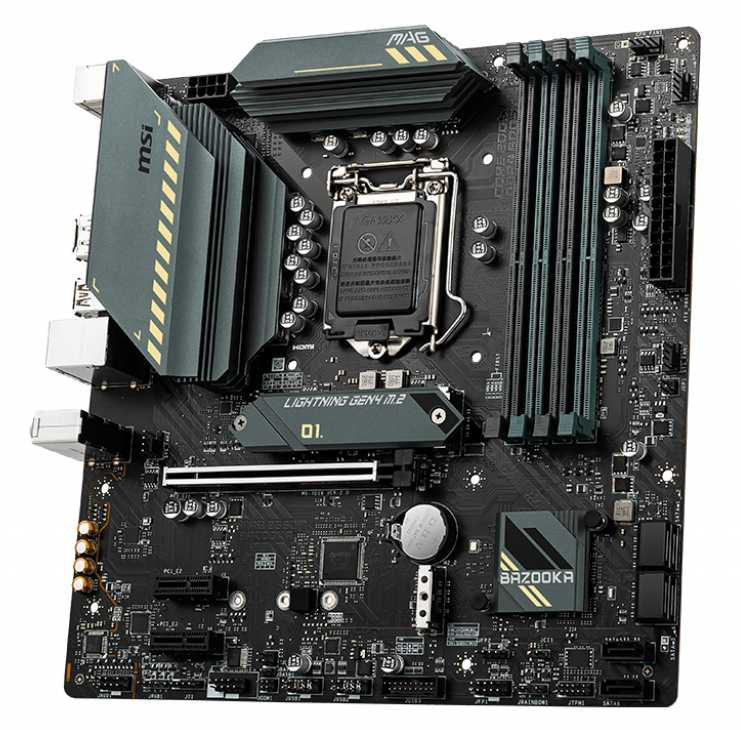 MSI MAG B560M BAZOOKA {Soc-1200 Intel B560 4xDDR4 mATX AC`97 8ch(7.1) 2.5Gg+HDMI+DP}