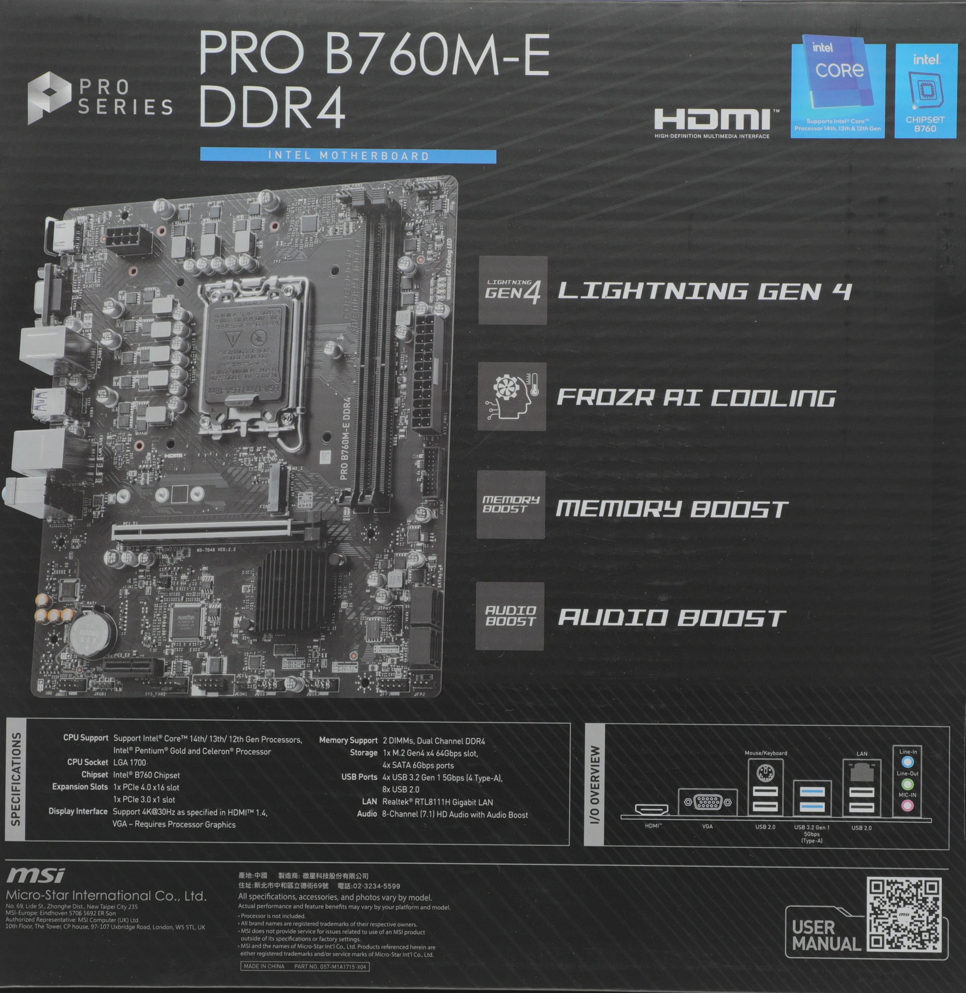 MSI PRO B760M-E DDR4