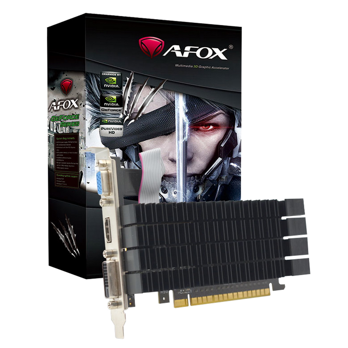 Видеокарта Afox GT730 2G DDR3 64bit heatsink DVI HDMI AF730-2048D3L3-V3