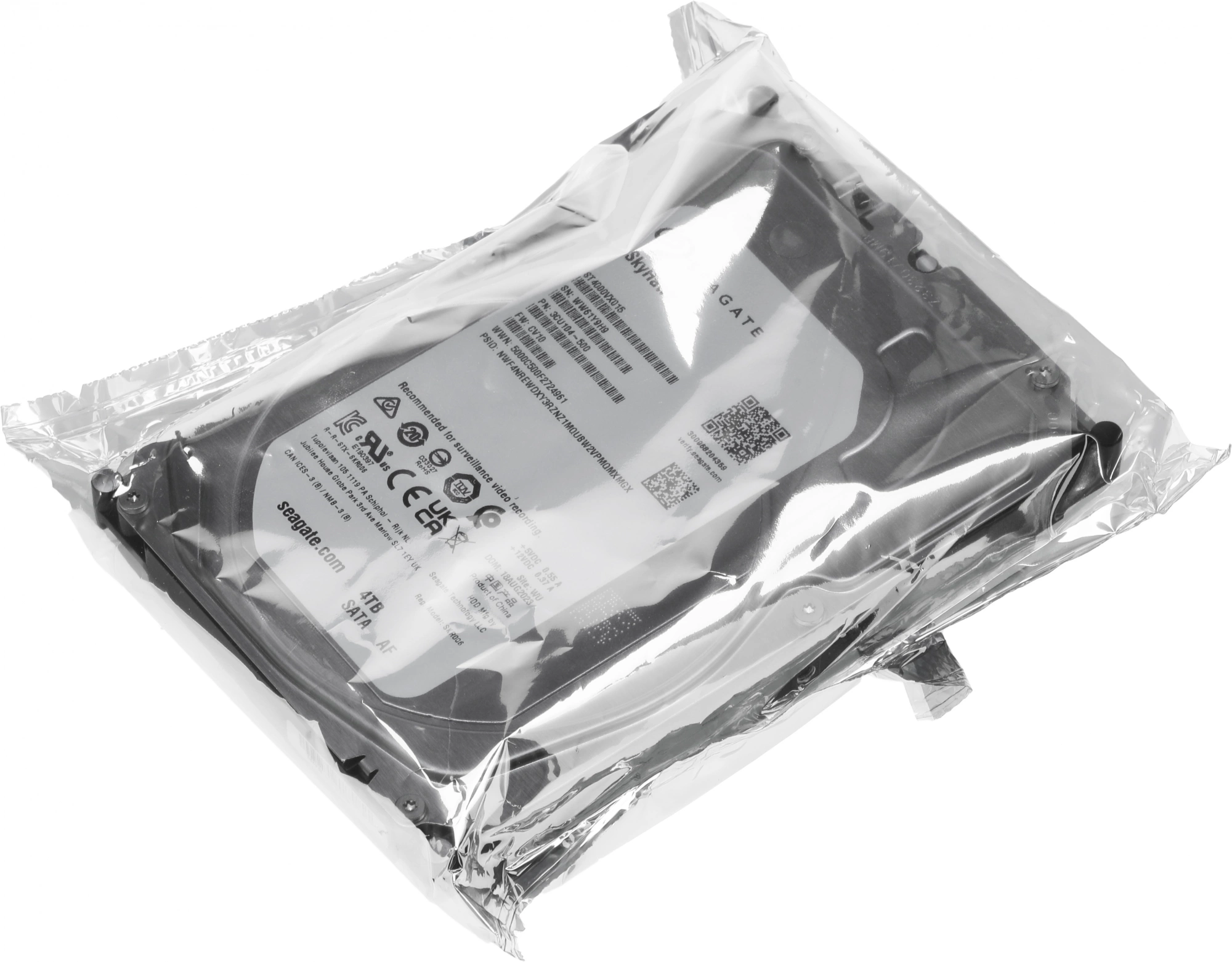 4TB Seagate Skyhawk (ST4000VX015) {Serial ATA III, 5400 rpm, 256mb, для видеонаблюдения}