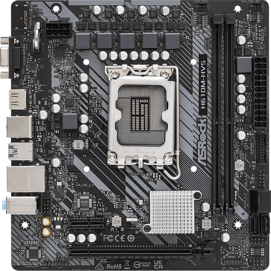 Asrock H610M-HVS {LGA1700, 2xDDR4, 4xSATA, D-Sub, HDMI, mATX}