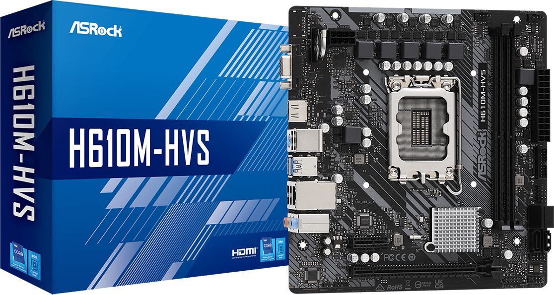 Asrock H610M-HVS {LGA1700, 2xDDR4, 4xSATA, D-Sub, HDMI, mATX}