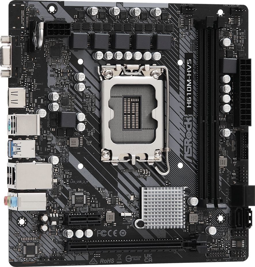 Asrock H610M-HVS {LGA1700, 2xDDR4, 4xSATA, D-Sub, HDMI, mATX}