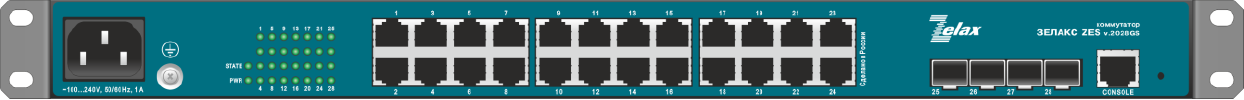 Коммутатор Zelax ZES-2028GS-AC220