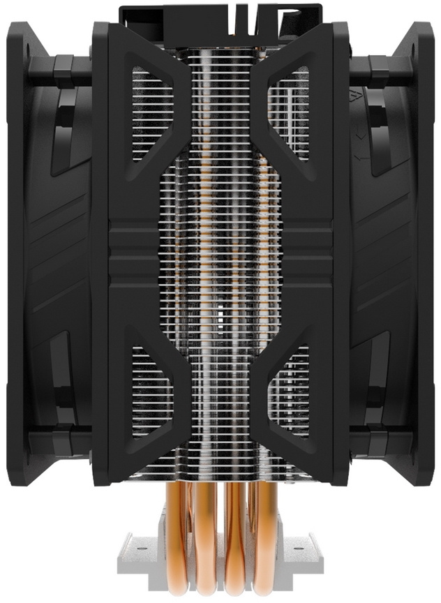Кулер для процессора/ Cooler Master Hyper 212 LED Turbo ARGB (160W, 4-pin, 159mm, tower, Al/Cu, ARGB, fans: 2x120mm/62CFM/27dBA/1800rpm, 2066/2011-v3/2011/1700/1366/1200/115x/AM4/AM3+/AM3/AM2+/AM2/FM2