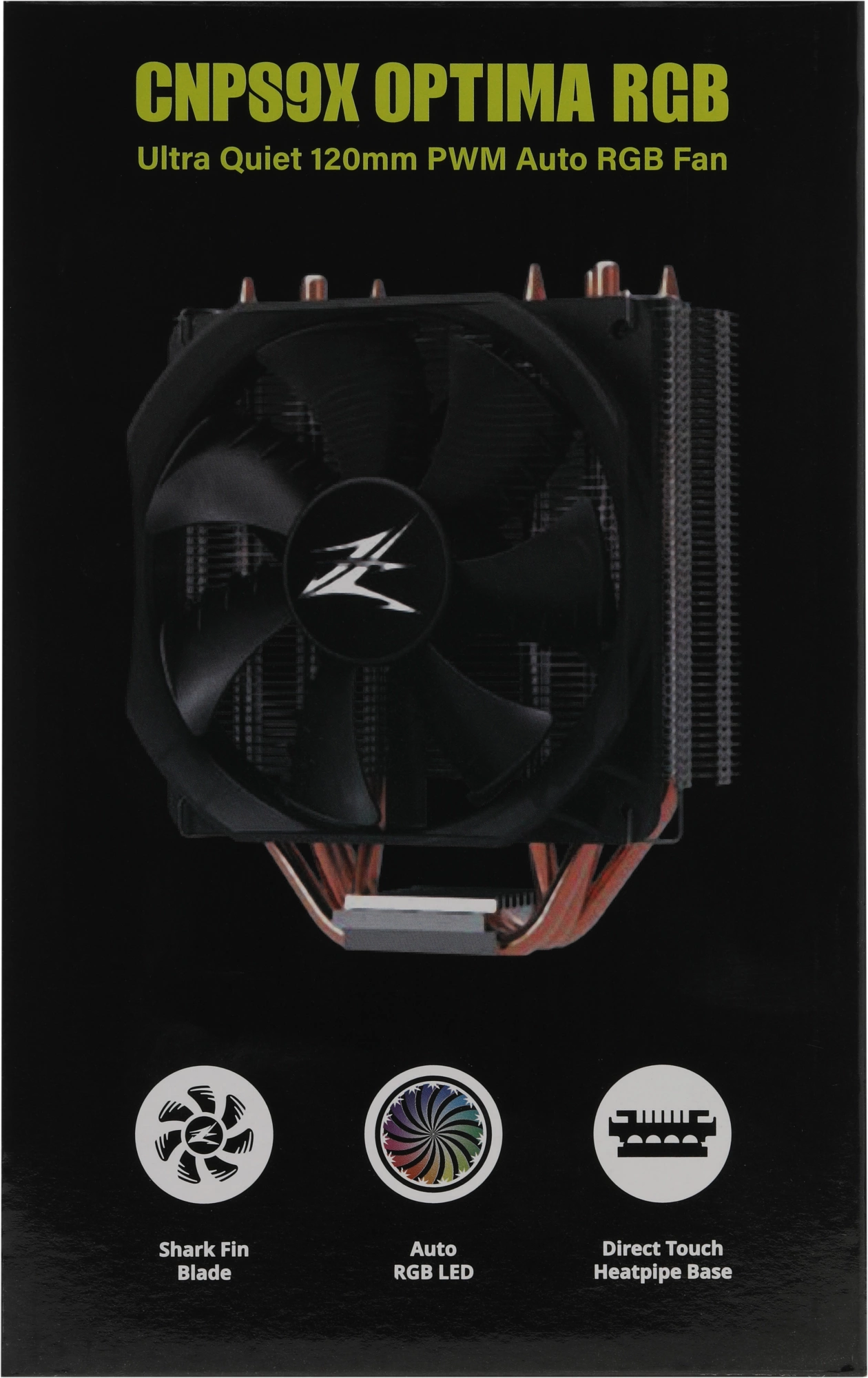 Cooler Zalman CNPS9X Optima RGB Soc-AM4/1151/1200 4-pin 16-26dB Al+Cu 180W 594gr LED Ret Cooler Zalman CNPS9X Optima RGB Soc-AM4/1151/1200 4-pin 16-26dB Al+Cu 180W 594gr LED Ret