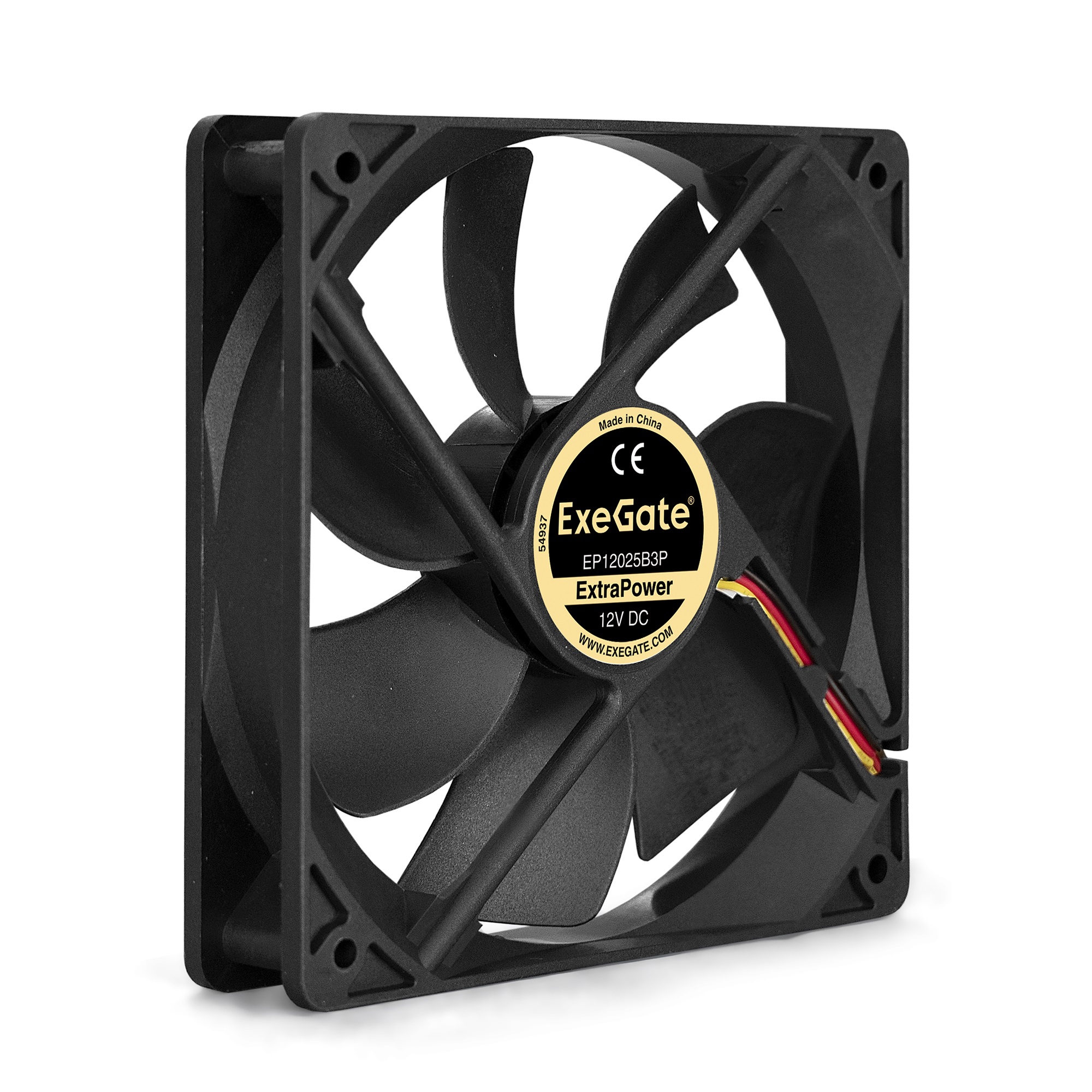 Exegate EX283386RUS Вентилятор ExeGate ExtraPower EP12025B3P, 120x120x25 мм, двойной шарикоподшипник, 3pin, 1600RPM, 25dBA Exegate EX283386RUS Вентилятор ExeGate ExtraPower EP12025B3P, 120x120x25 мм, двойной шарикоподшипник, 3pin, 1600RPM, 25dBA