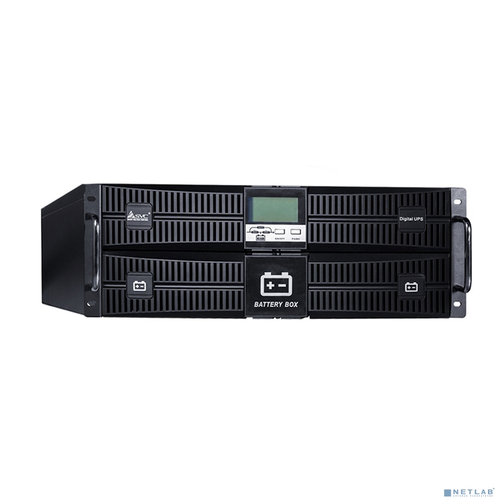 SVC, RT-10KL-LCD/A3 ИБП, Онлайн, 10кВА/10кВт, Вход:220В, AVR:110-288В, Вых.:200/208/220/230/240В±1%, 50/60Гц±0.5%, АКБ 16*12В/9Ач, LCD-дисплей, SNMP-слот, 4U, Стоечный 19&quot;