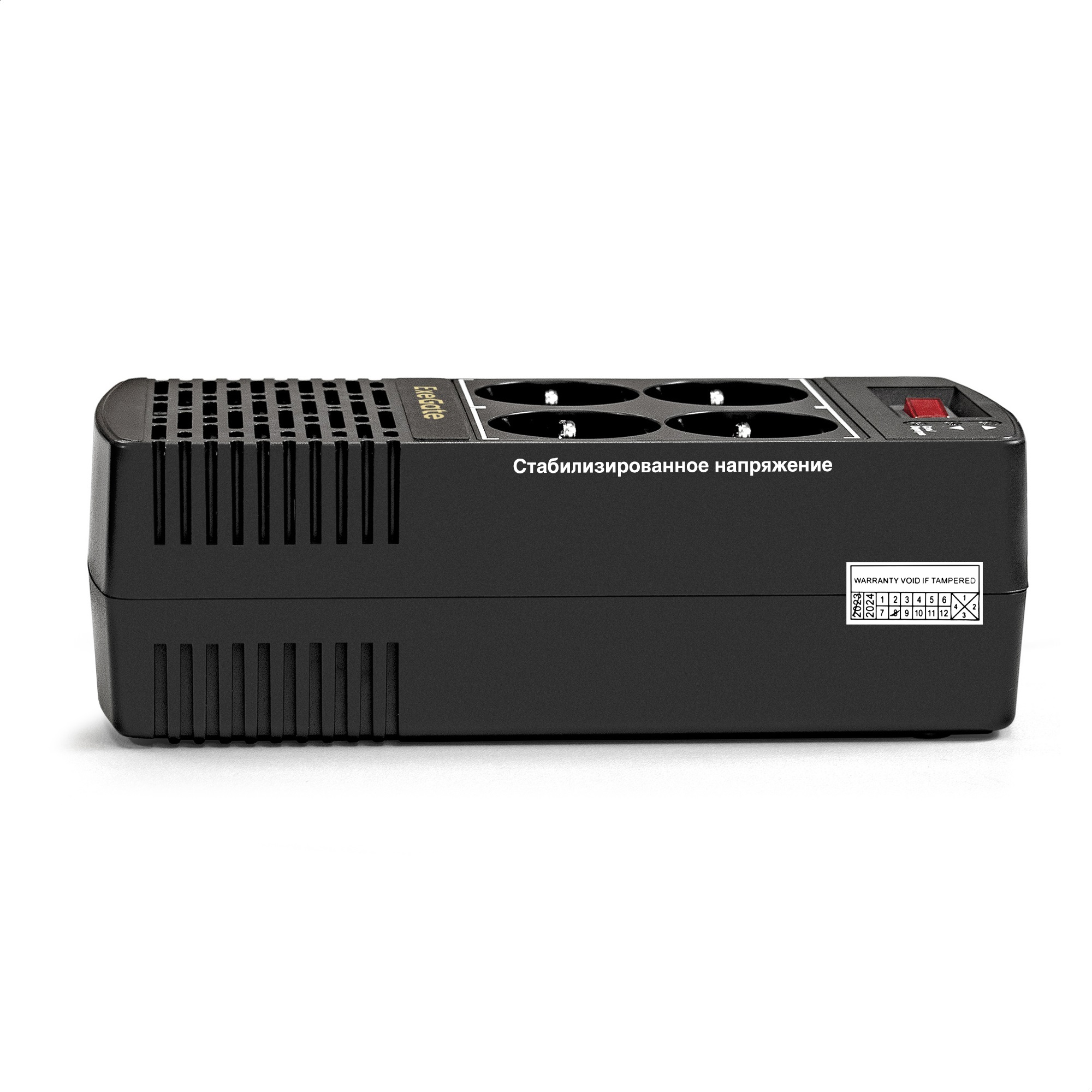 Exegate EP285938RUS Стабилизатор ExeGate Power AD5000-800 (800VA/400W, диапазон 150...280В, 4 евророзетки)