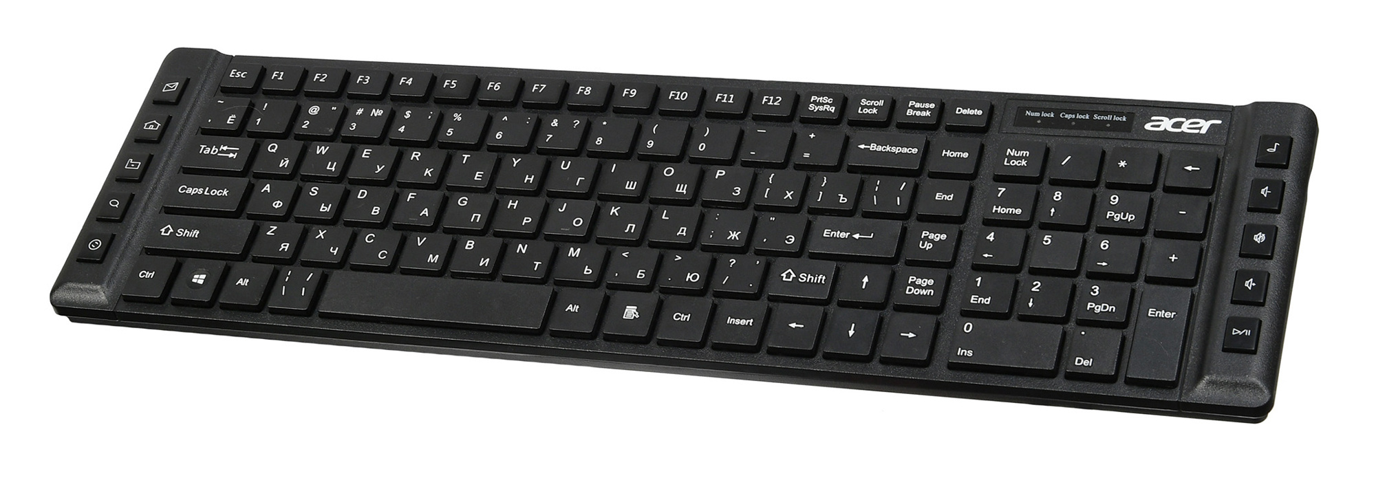 Acer OKW010 [ZL.KBDEE.002] Keyboard USB slim Multimedia black  Клавиатура проводная