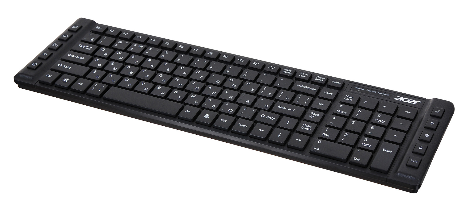 Acer OKW010 [ZL.KBDEE.002] Keyboard USB slim Multimedia black  Клавиатура проводная