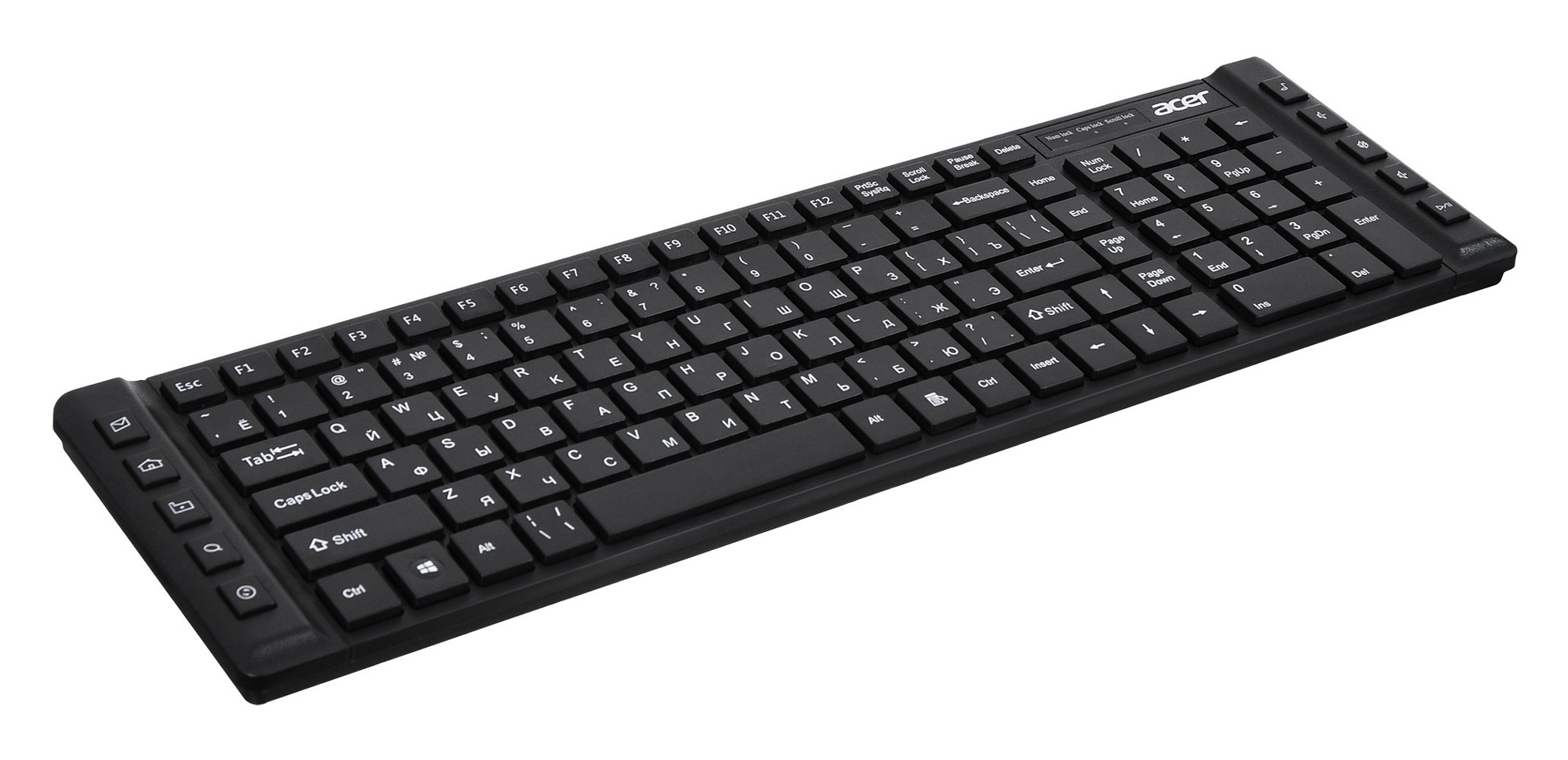 Acer OKW010 [ZL.KBDEE.002] Keyboard USB slim Multimedia black  Клавиатура проводная