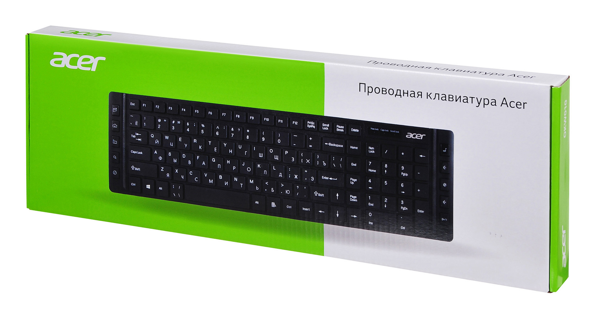 Acer OKW010 [ZL.KBDEE.002] Keyboard USB slim Multimedia black  Клавиатура проводная