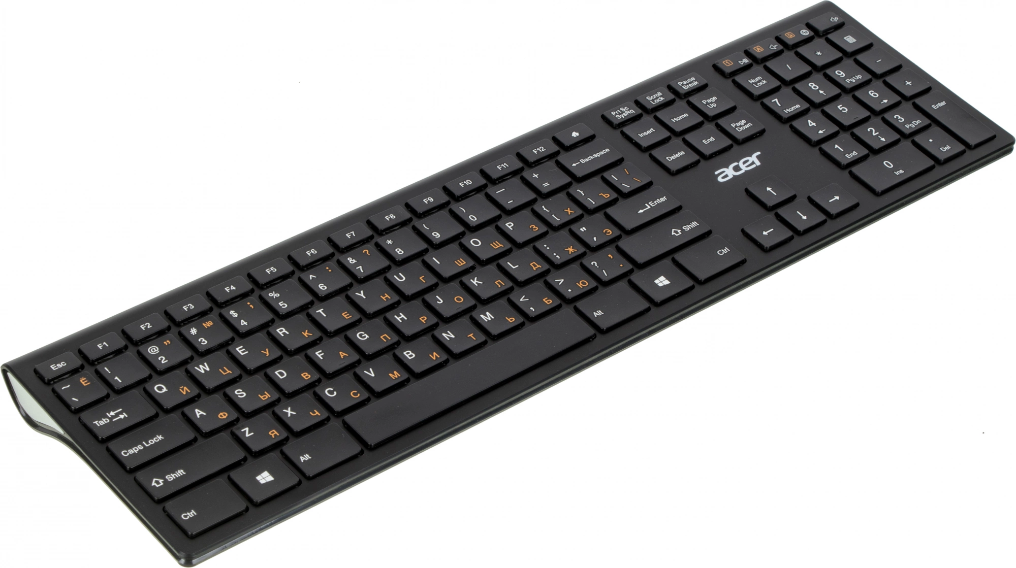 Acer OKR020 [ZL.KBDEE.004] wireless keyboard USB slim Multimedia black  Клавиатура беспроводная