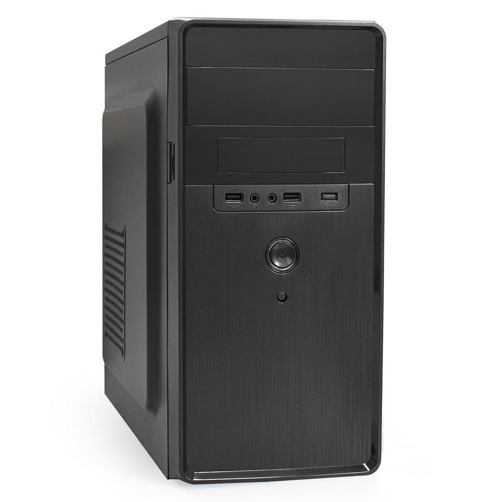 Exegate EX286425RUS Корпус Minitower ExeGate BA-309-400W-8 (mATX, БП AA400 с вент. 8см, 2*USB, HD аудио, черный)