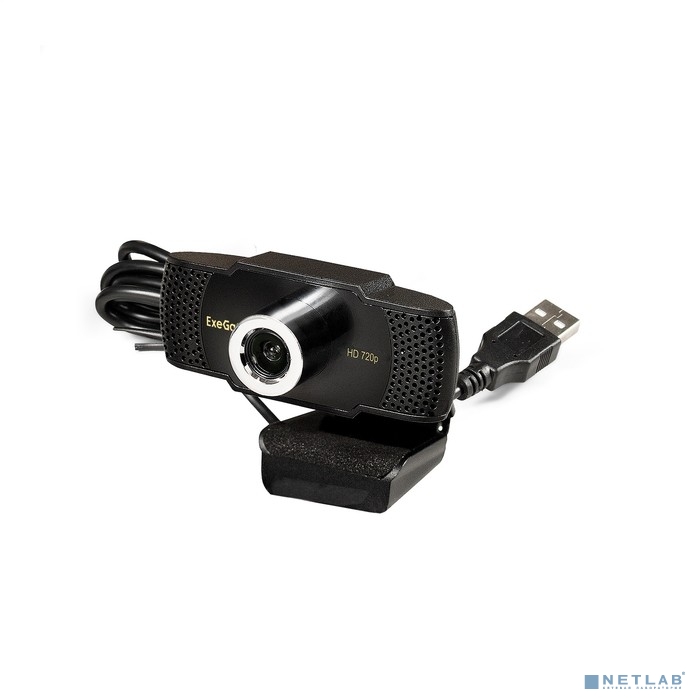 Exegate EX287377RUS Веб-камера ExeGate BusinessPro C922 HD (матрица 1/3&quot; 1,3 Мп, 1280х720, 720P, 30fps, 4-линзовый объектив, ручной фокус, USB, микрофон с шумоподавлением, универсальное крепление
