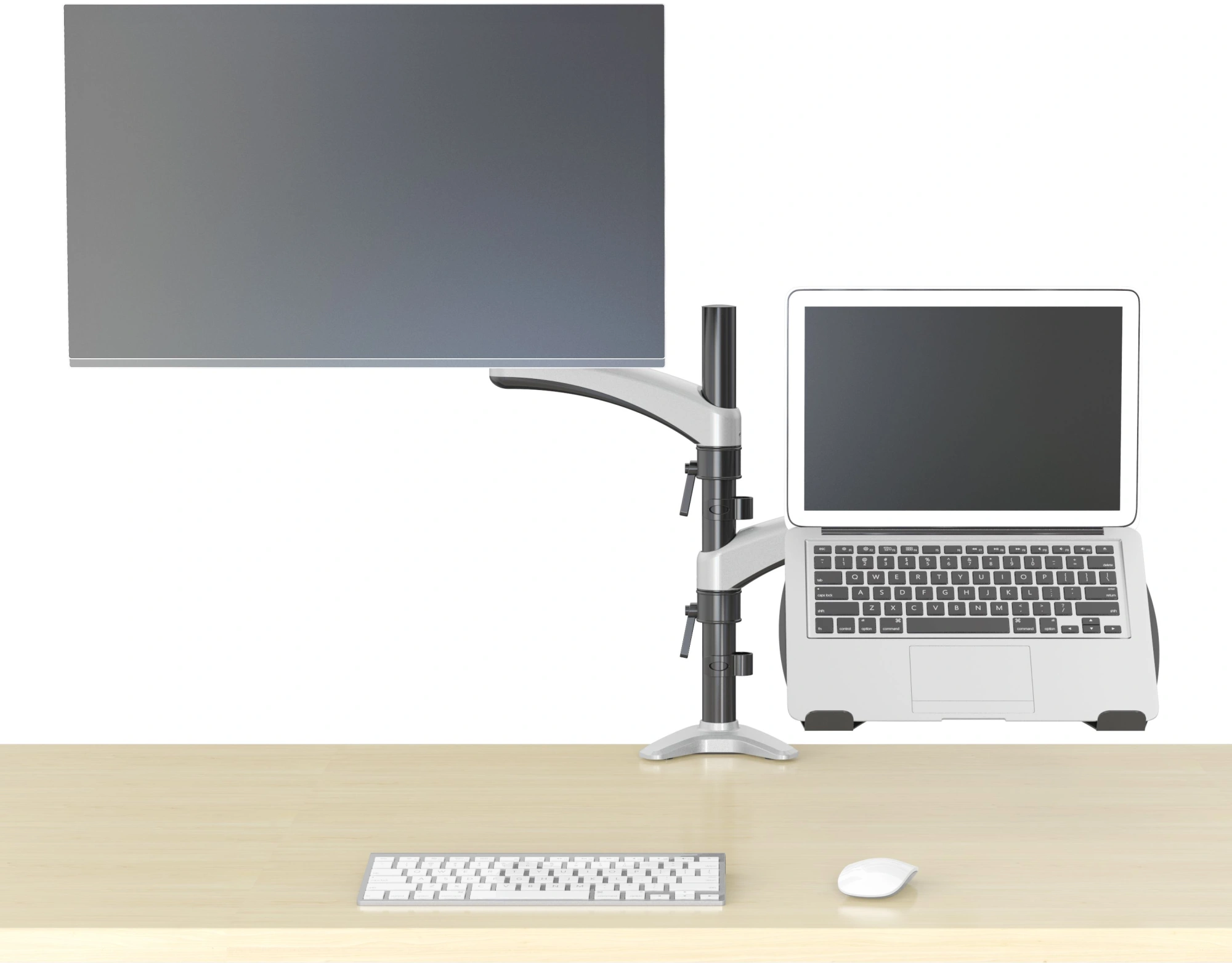 Cactus CS-VM-LH08-AL серебряный 13"-27" макс.8кг настольный поворот и наклон