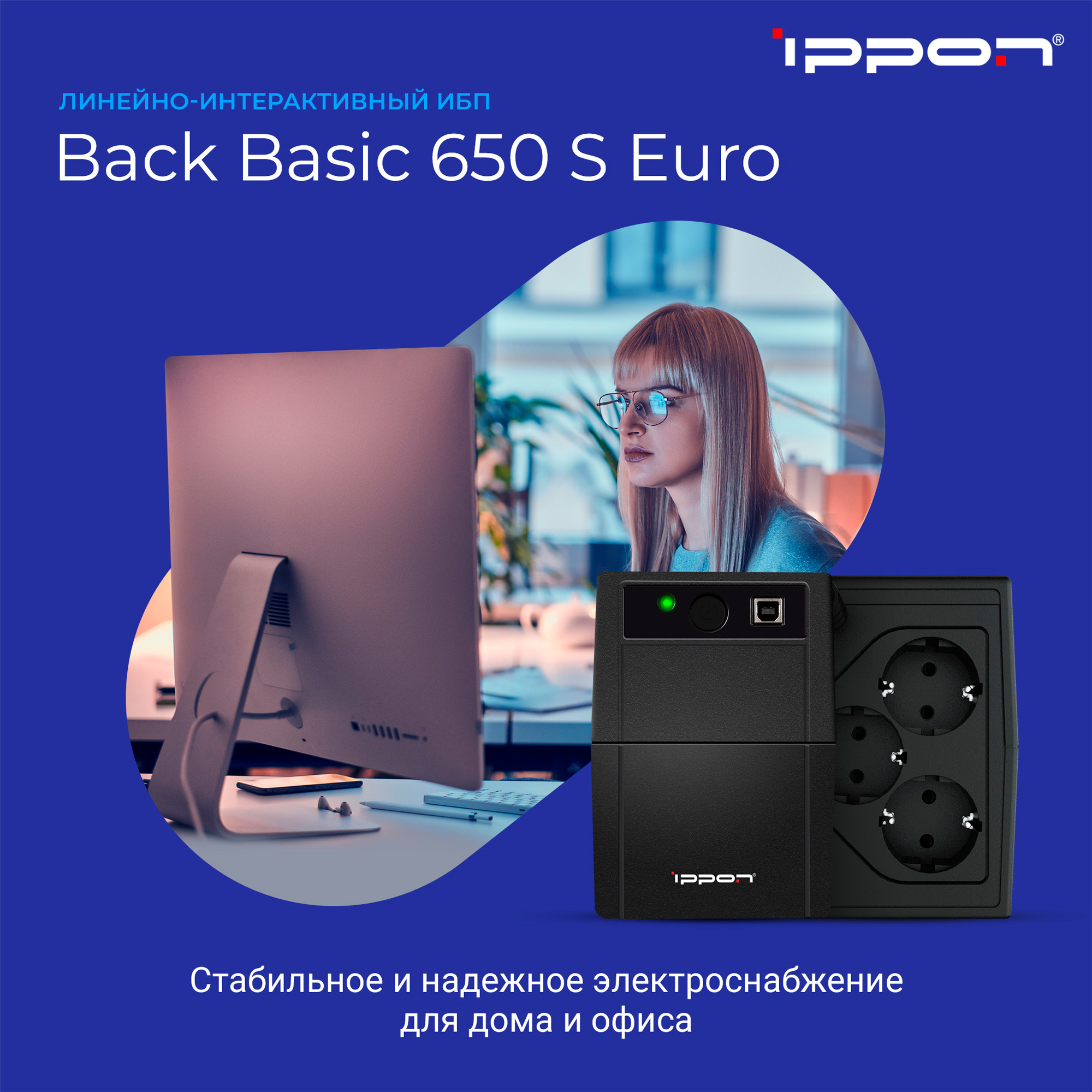 Ippon Back Basic 650S Euro {1373874} Ippon Back Basic 650S Euro {1373874}