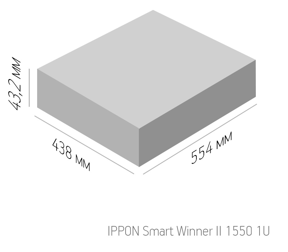 Ippon SMART WINNER II 1550 1U, black {1384148}