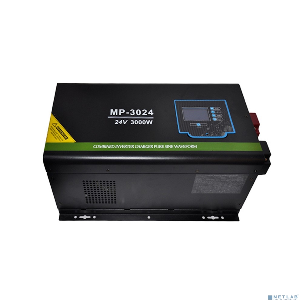 SVC Инвертор MP-3024  3кВА/3кВт, Вход:24/230В, AVR в реж. ИБП: 180-265В±4%, AVR в реж. инвертора:160-265В±4%, Вых.:230В±10%, 50±0.3Гц, Чистая синусоида, Внешние АКБ(не входят в комплект), LCD-дисплей