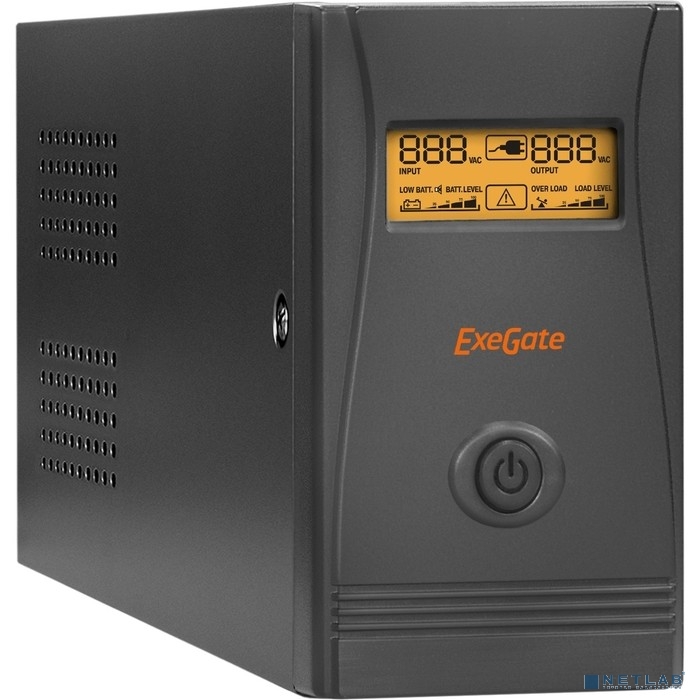 Exegate EP285478RUS ИБП ExeGate Power Smart ULB-850.LCD.AVR.EURO.RJ.USB &lt;850VA/480W, LCD, AVR, 2 евророзетки, RJ45/11, USB, Black&gt;