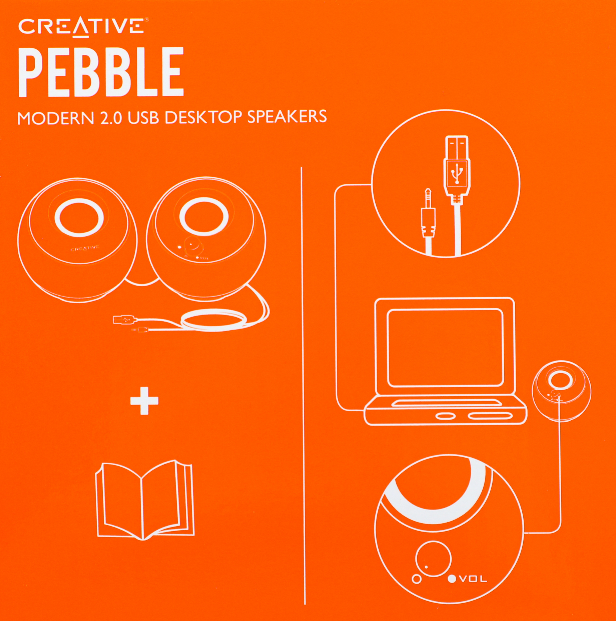 Creative PEBBLE MF1680 2.0 черный 4.4Вт