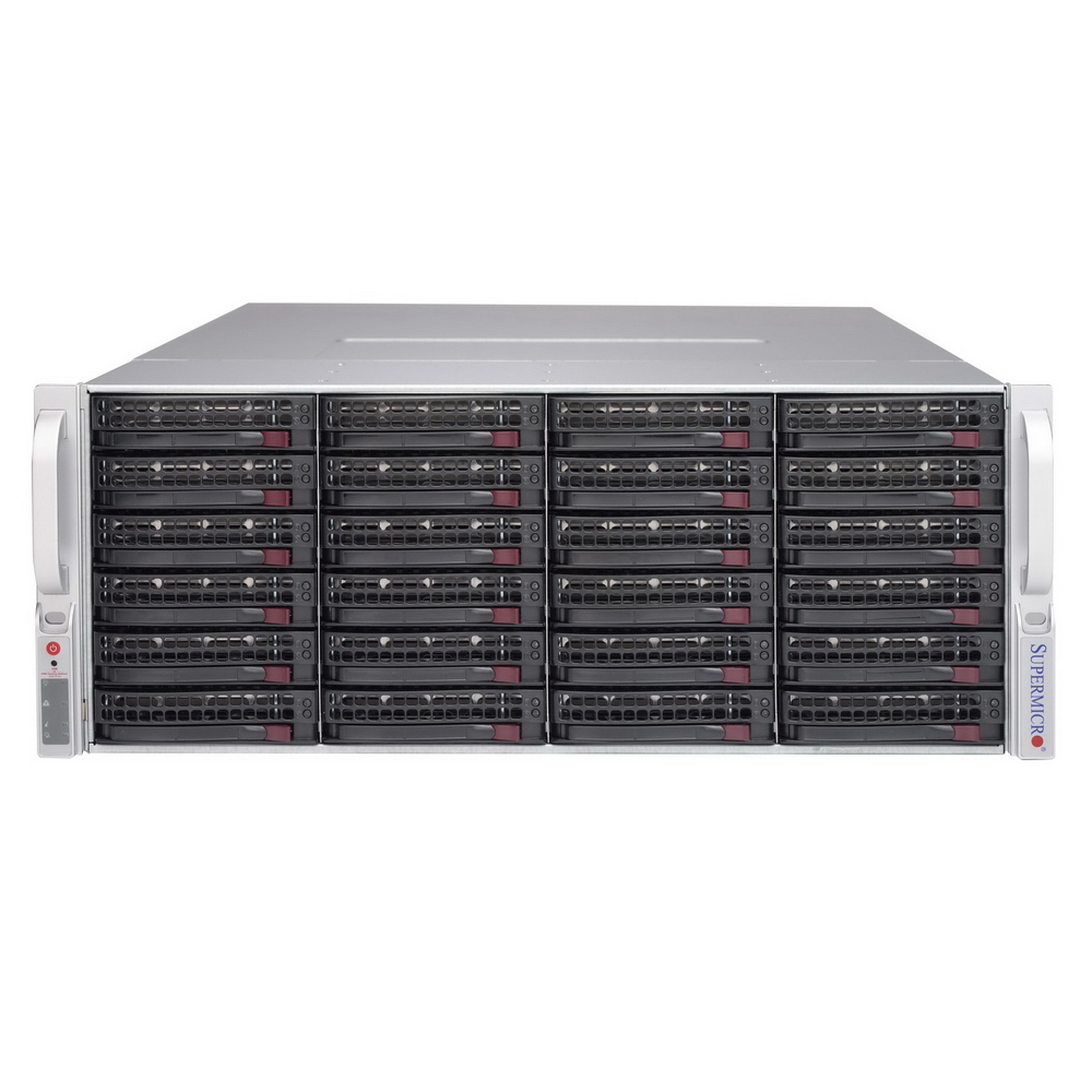 Supermicro CSE-847E1C-R1K23JBOD Корпус 44x (24 front + 20 rear) 3.5&quot; hot-swap SAS/SATA drive bays supporting SAS3/2 or SATA3 HDDs with 12Gbps throughput/Redundant 1200W Titaninum Level (1+1) powe