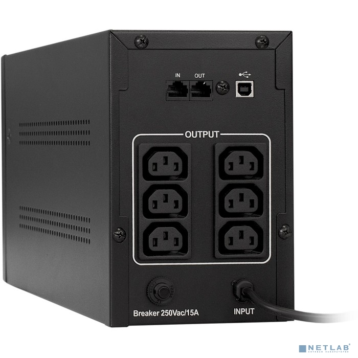 Exegate EP285524RUS ИБП ExeGate SpecialPro UNB-2200.LED.AVR.C13.RJ.USB &lt;2200VA/1300W, LED, AVR, 6*IEC-C13, RJ45/11, USB, Black&gt;