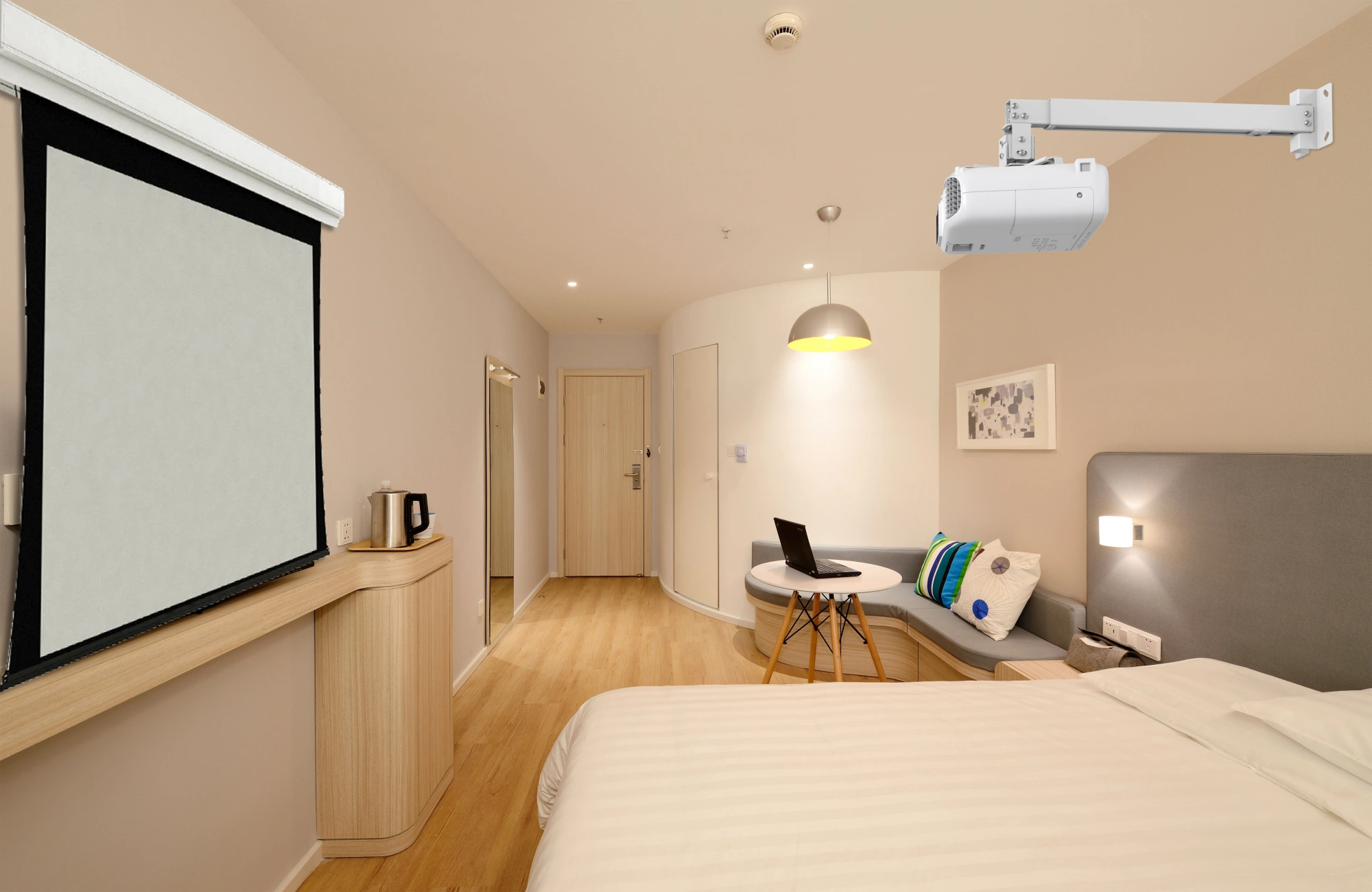 Кронштейн для проектора Cactus CS-VM-PRE02-WT белый макс.23кг настенный и потолочный поворот и наклон