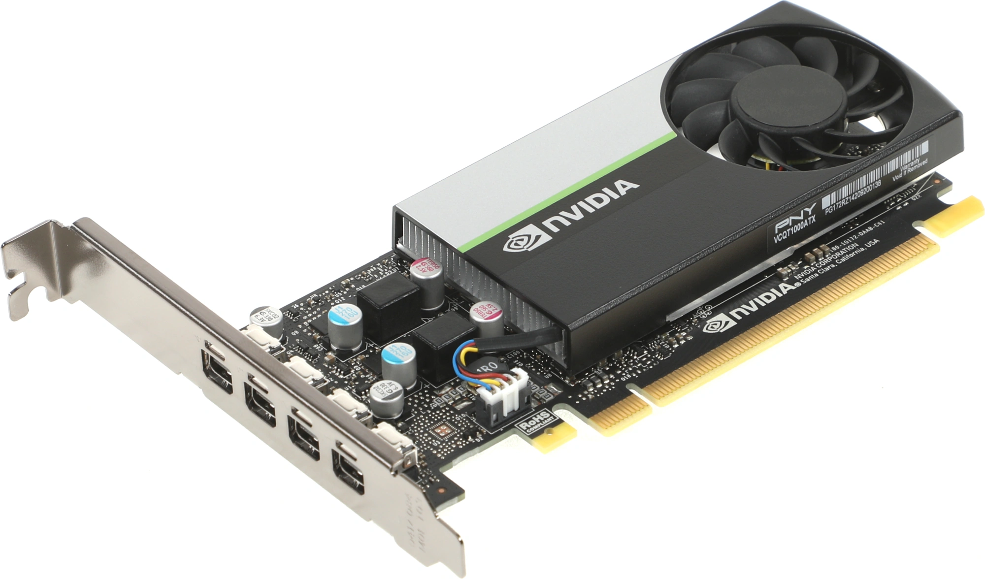 PNY Quadro T1000 (VCNT1000-SB) 4GB GDDR6 128bit 4*mDP RTL