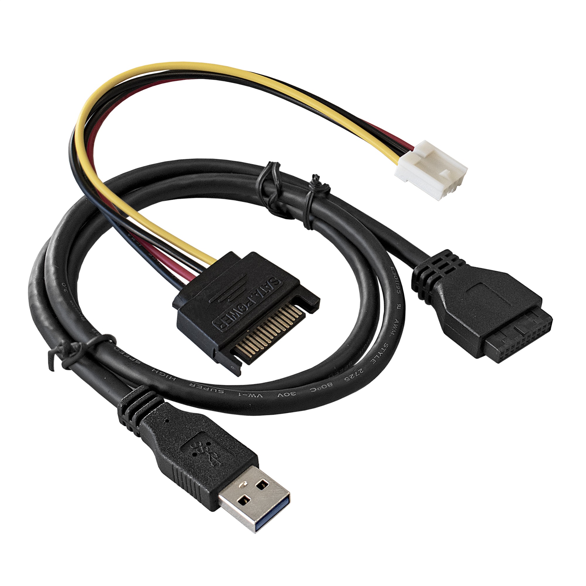 Exegate EX289290RUS Планка USB на переднюю панель ExeGate U5H-625, 5,25&quot;, 4*USB3.0, черная, металл, подсоед. к MB