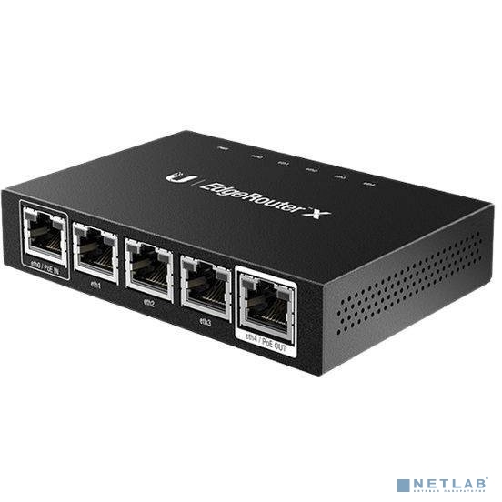 UBIQUITI Роутер Ubiquiti ISP ER-X-EU 10/100/1000BASE-TX черный