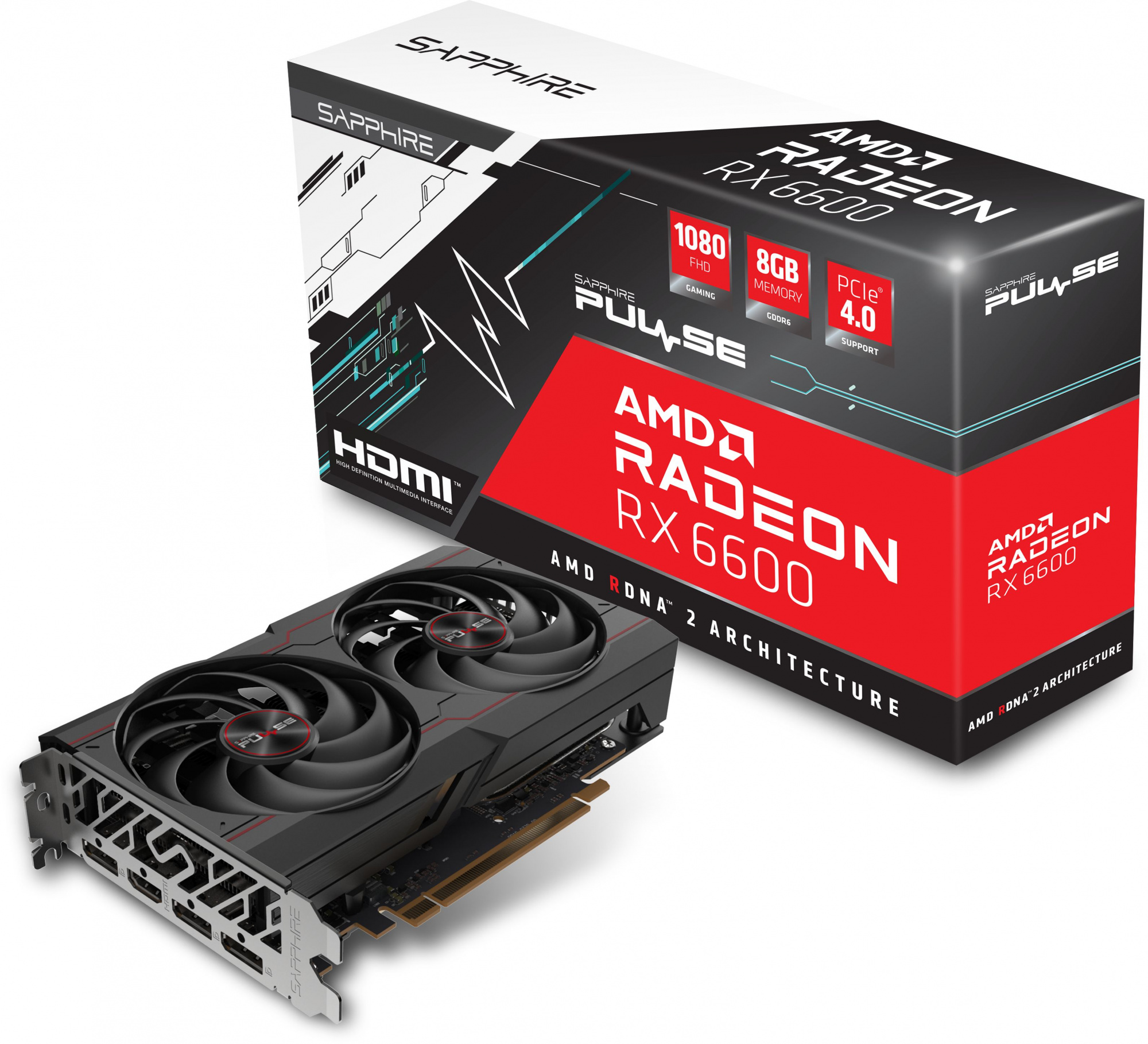 Sapphire RX 6600 Gaming AMD RX6600 8192Mb 128 GDDR6 2428/16000/HDM  [11310-01-20G] RTL