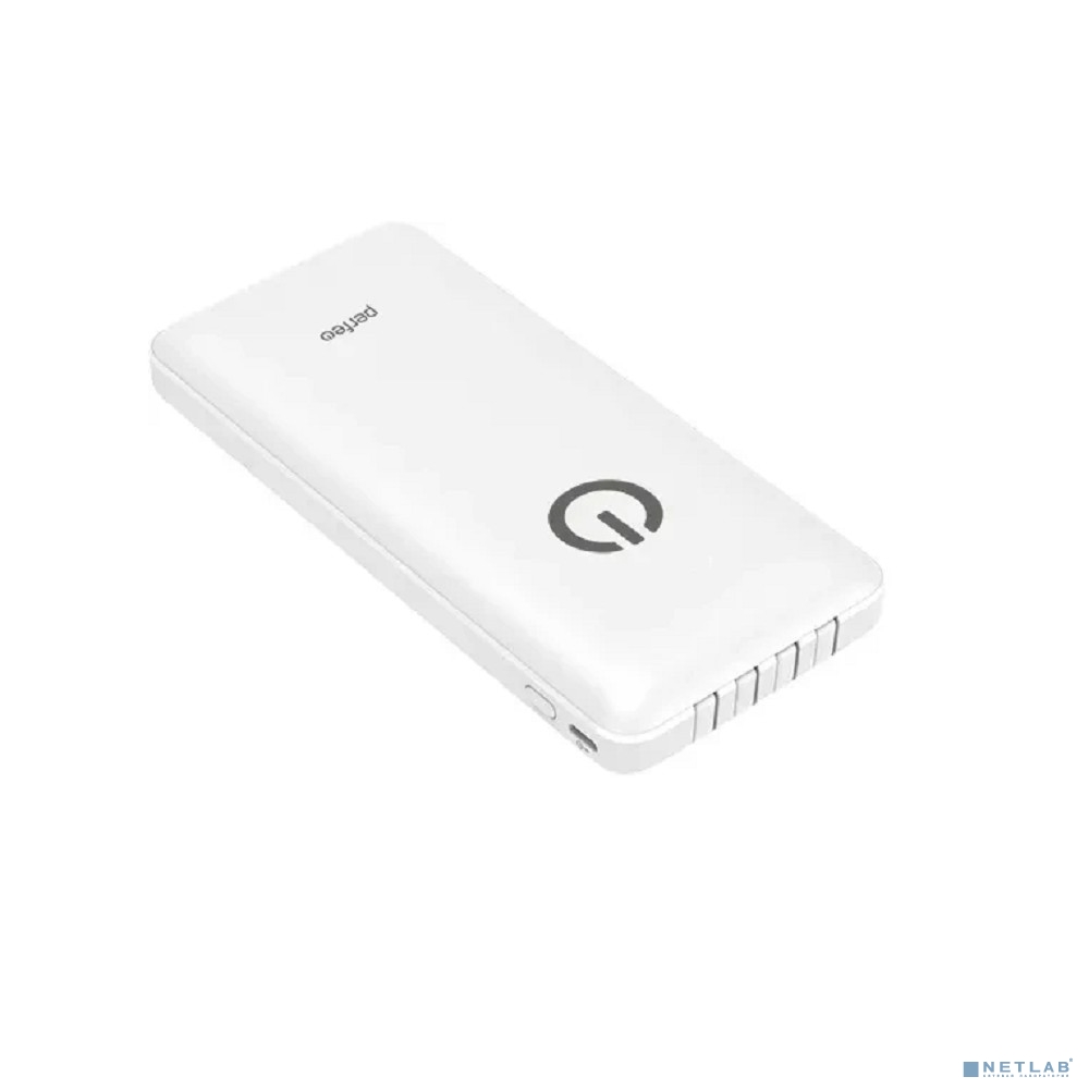Perfeo Powerbank ABSOLUTE 10000mah In Micro usb,USB /Out USB,Micro usb,Type-C,Lightning, 2.1А/ White (PF_B4879)